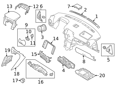 Instrument Panel Components for 2019 Nissan GT-R #0