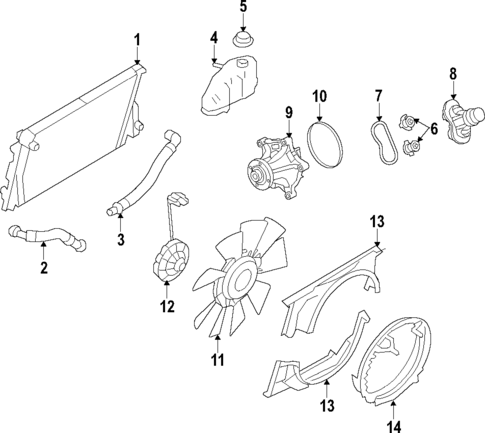 Radiator & Components for 2008 Ford F-250 Super Duty #1