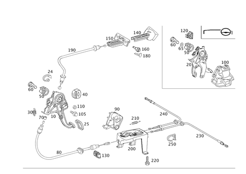 Foot Operated Parking Brake for 2003 Mercedes-Benz E500 #0