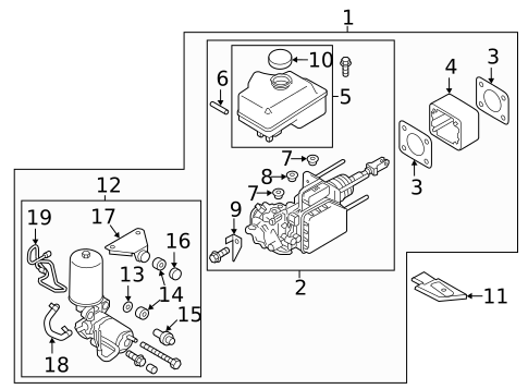 Master Cylinder - Components On Dash Panel for 2019 Nissan Armada #0