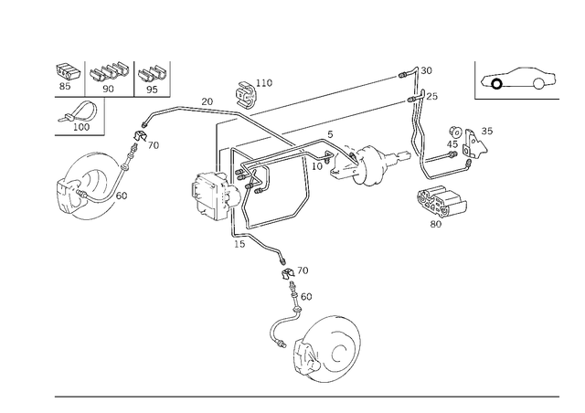 1294281035 - : Brake Hose for Mercedes-Benz Image