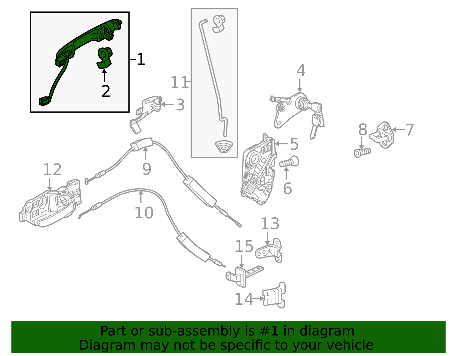 2019-2022 Honda HR-V Exterior Door Handle 72180-T7W-A01ZN | OEM