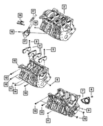 68003490AA - Engine 3.5L Six Cylinder: Short Block for Mopar Image
