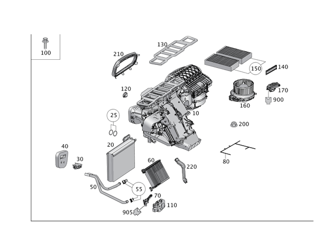 1668302760 - Heating and Ventilation: Air Conditioning System for Mercedes-Benz: GL450, GL550, GL63 AMG, GLE350, GLE400, GLE43 AMG, GLE450 AMG, GLE550e, GLE63 AMG, GLE63 AMG S, GLS450, GLS550, GLS63 AMG, ML350, ML400, ML550, ML63 AMG Image image