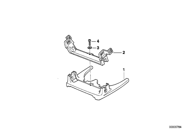 46632313543 - : Front Supporting Part - White Aluminum for BMW-Motorrad Image
