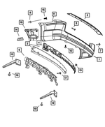 68041478AD - : Rear Fascia for Chrysler: Town &amp; Country | Dodge: Grand Caravan Image
