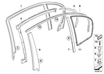 51357033647 - Vehicle Trim: Cover, Window Frame, Door Rear Left for BMW Image