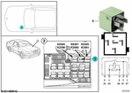 61368373700 - Vehicle Electrical System: Relay, Make Contact, White Green for BMW Image