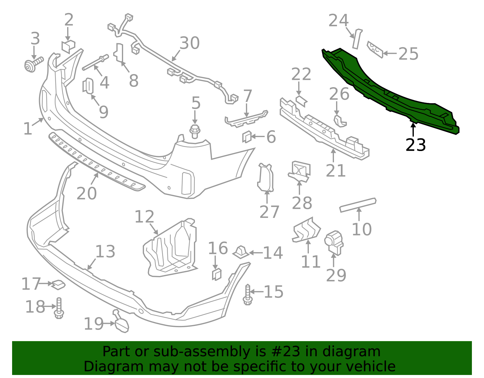 86631 R5000 86631-1U500 - Impact Bar 2014-2015 Kia Sorento | Kia.Parts Store