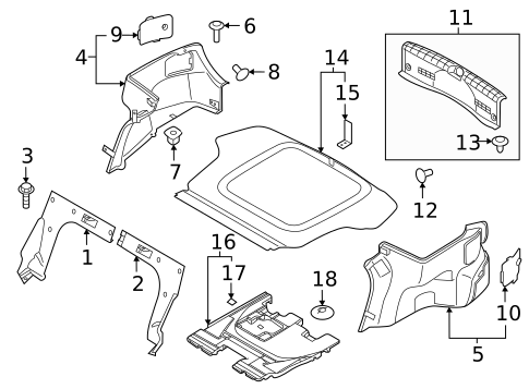 Interior Trim - Rear Body for 2017 Hyundai Sonata #0
