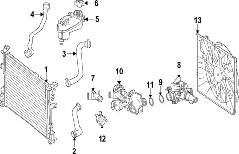 COOLING SYSTEM for 2016 Mercedes-Benz GLA250 #0