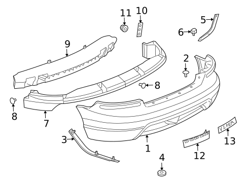 Bumper & Components - Rear for 2005 Dodge Viper #0