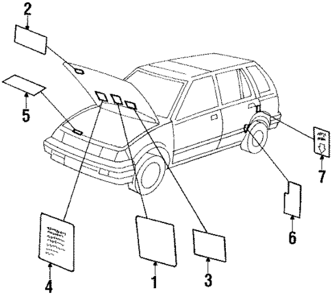 Information Labels for 1985 Honda Civic #1
