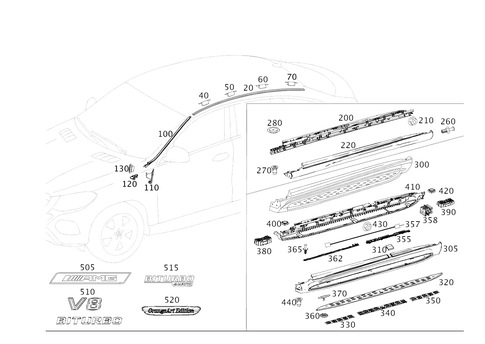 Exterior Detachable Parts for 2016 Mercedes-Benz GLE63 AMG S #0