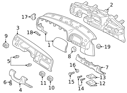 Instrument Panel for 1999 Dodge Dakota #0