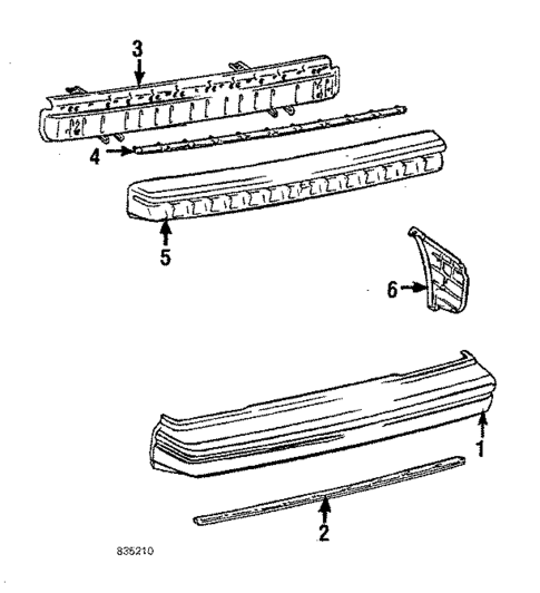 Bumper Assembly - Rear for 1984 Toyota Tercel #0