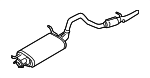 1430065D31 - Exhaust: Muffler &amp; Pipe for Suzuki Image
