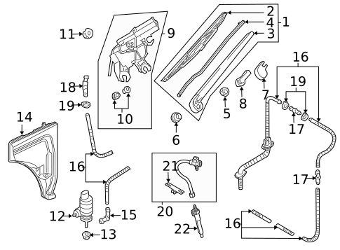 Rear Wiper Components for 2022 Audi SQ7 #0
