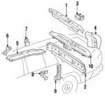 1246420214 - Body: Panel Below Lid for Mercedes-Benz Image