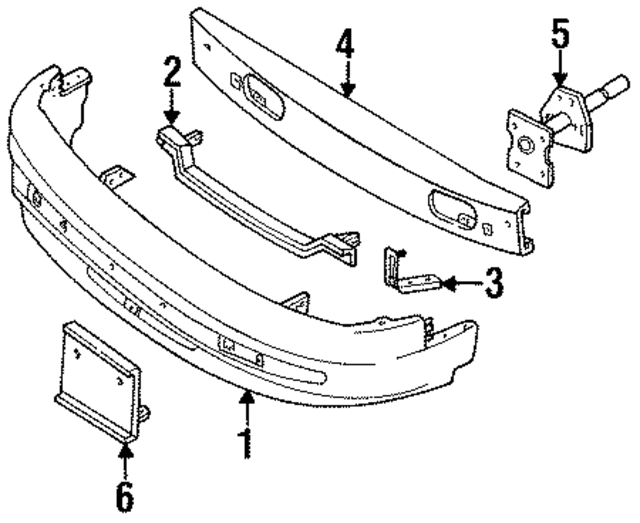F3XY17D957A - Body: Bumper Cover for Ford Image