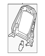 4K0881516C - Body: Seat Back Assembly for Audi Image