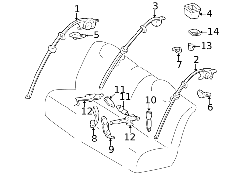 Seat Belt for 2006 Lexus LS430 #0