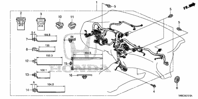 Wire Harness (2) for 2015 Honda Civic #0