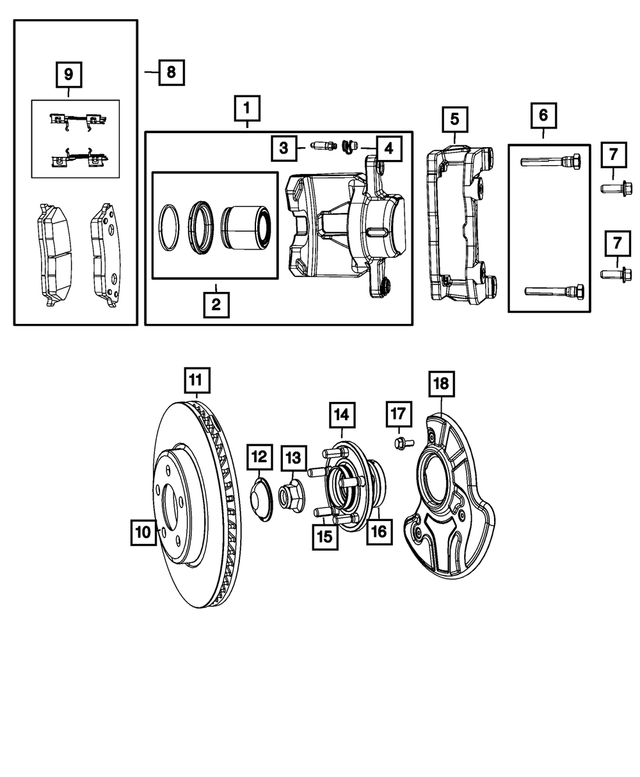 1BP03488AA - Brakes: Disc Brake Caliper Assembly, Bproauto, Right for Mopar Image