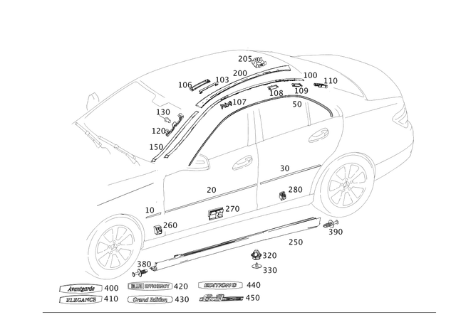 2046900582 - Trim and Lining: Water Deflector for Mercedes-Benz Image image