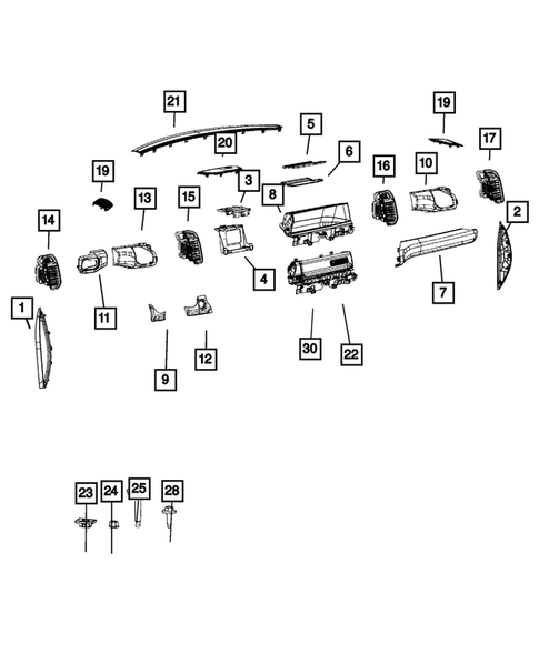 Instrument Panel for 2019 Ram 1500 #1