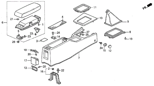 Console for 1992 Acura Vigor #0
