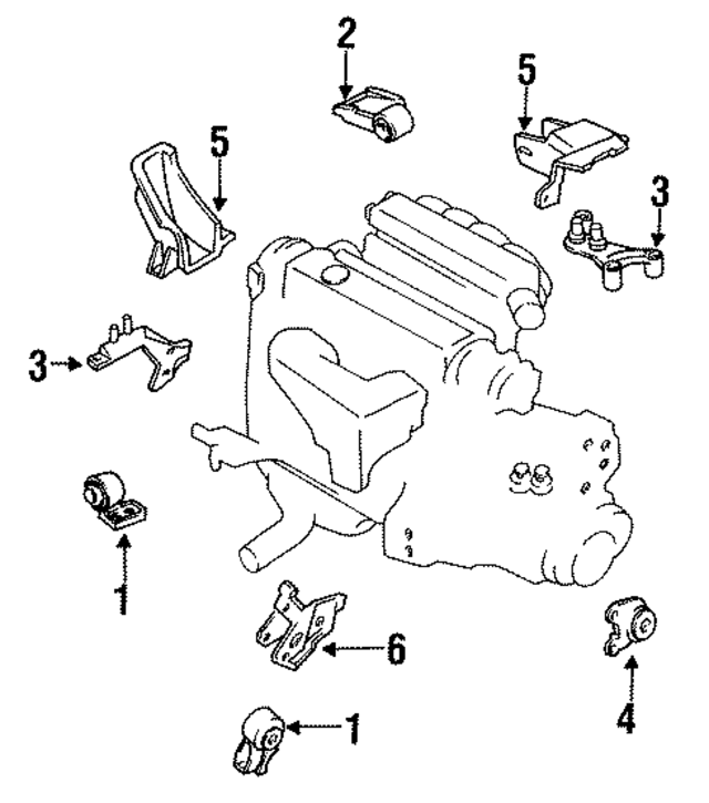 E92Z6028B - Engine: Mount for Ford: Probe Image