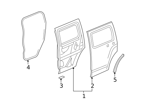 Door & Components for 2010 Hummer H3 #1