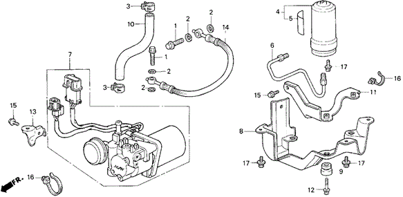 ABS Accumulator for 1995 Honda Civic del Sol #0