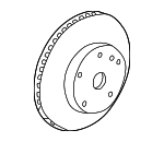 45251S2HN00 - : Brake Rotor for Honda: CR-V, Odyssey Image