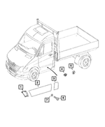 1RP86XDVAA - Exterior Ornamentation: Fender Molding, Right for Mopar Image
