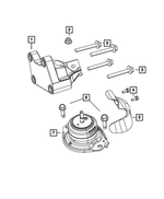 5147152AC - 3.0L Turbo Diesel; Engine: Engine Mount Heat Shield, Right Side for Mopar Image