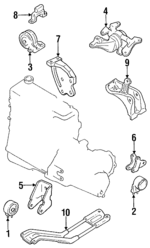 F4CZ6038C - Engine: Mount for Ford: Escort | Mercury: Tracer Image