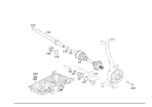 4MATIC&reg; Front Axle Shaft for 2003 Mercedes-Benz S500 #0