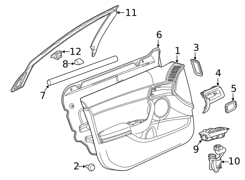 Interior Trim - Front Door for 2016 Chevrolet SS #1