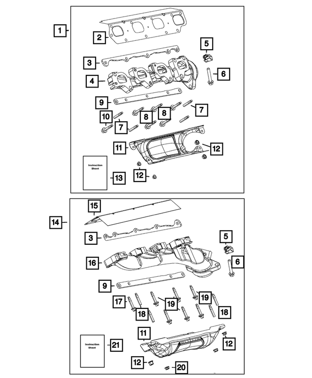 « 68365738AA – 5.7L HEMI Gas w/BSG; Engine : Echappement Collecteur pour Mopar Image »