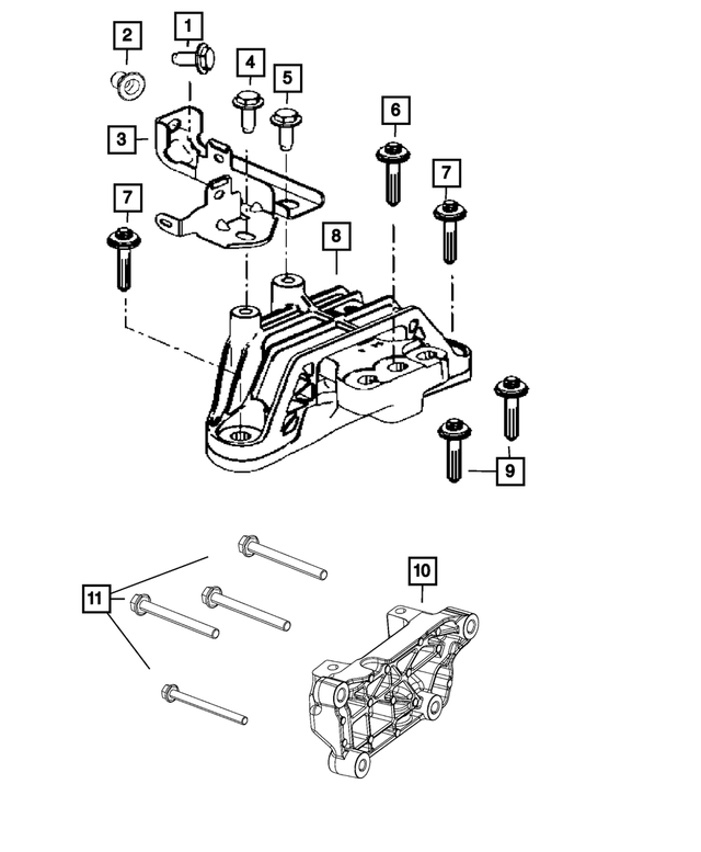 6507091AA - Engine: Hex Drive Nut/rivet for Mopar Image image