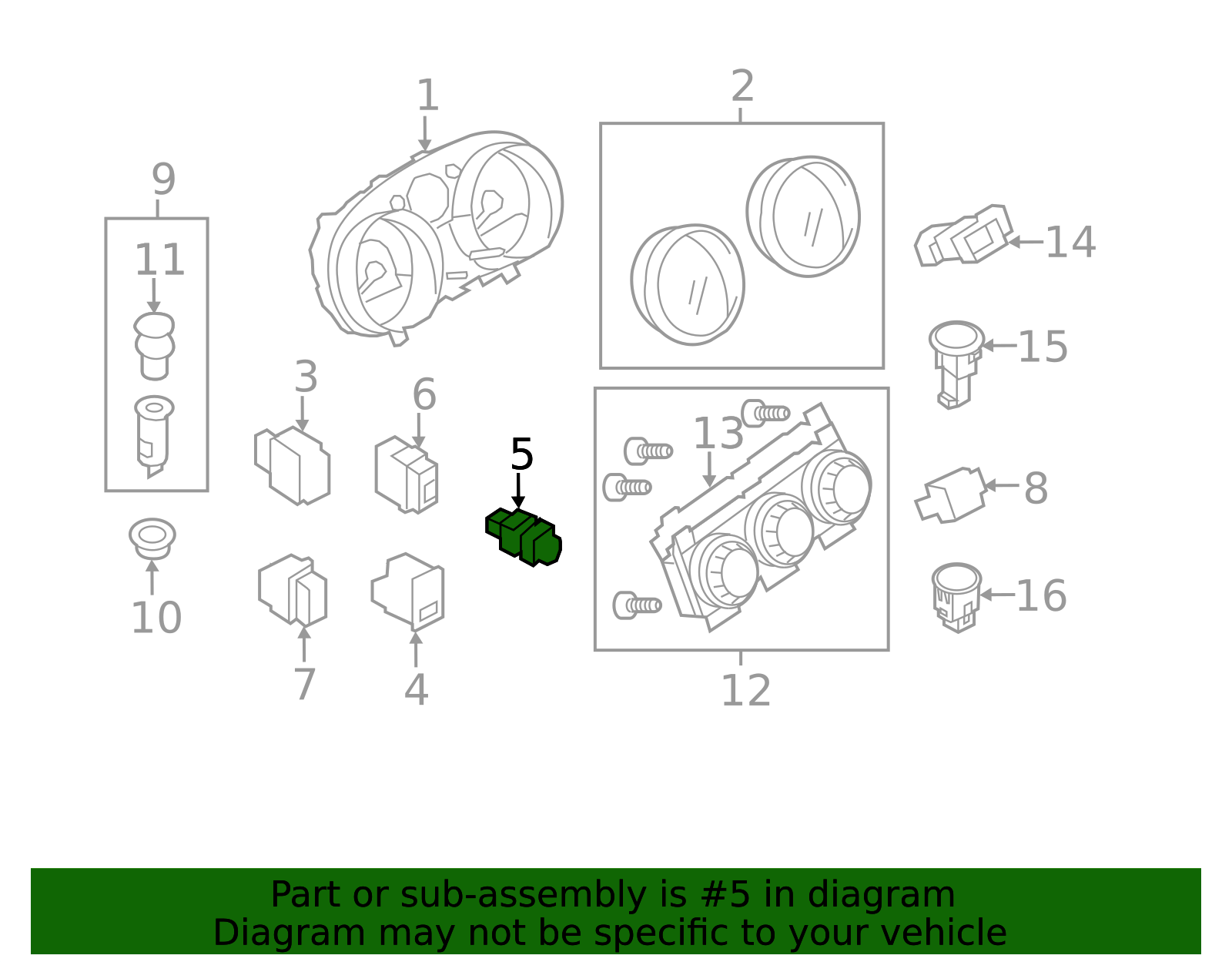 25290-ZB000 - Hazard Switch 2005-2015 Nissan | Official Nissan Parts Store