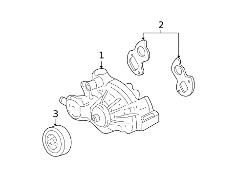 Water Pump & Related Components for 2012 Cadillac Escalade EXT #0