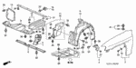 90113S3Y000 - Body/Air Conditioning: BOLT, FR. FENDER for Honda Image