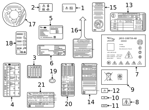 Labels for 2020 Jaguar I-Pace #0