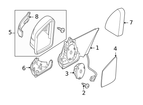 Outside Mirrors for 2014 Mercedes-Benz CL 65 AMG&reg; #2