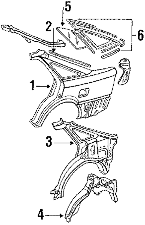 Quarter Panel & Components for 1989 Mazda 626 #1