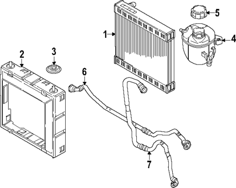 Radiator & Components for 2024 BMW 750e xDrive #1