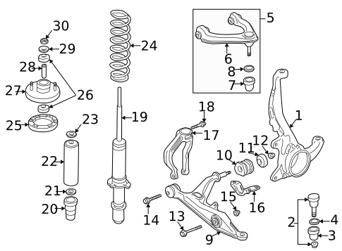 Suspension Components for 2001 Honda CR-V #0